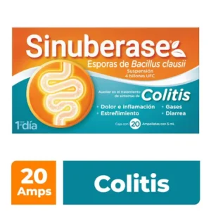 Sinuberase Probioticos Colitis 20 Ampolletas