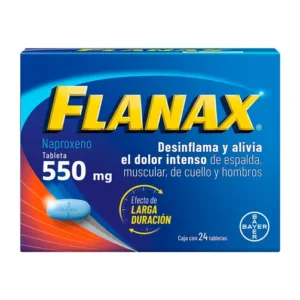Flanax Naproxeno Desinflamatorio Caja con 24 Tabletas 550 mg