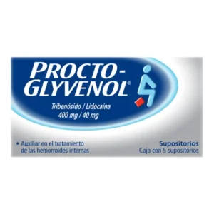 Procto Glyvenol 400/40 Mg Caja con 5 Supositorios