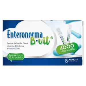 Enteronorma 4 Billones Basillus claussi + Vitamina B6 10 Ampolletas