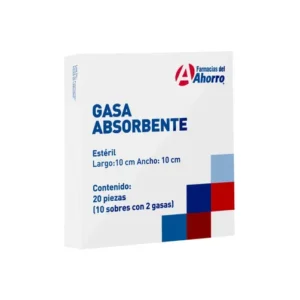 Gasas 10X10 cm 20 Piezas Marca Del Ahorro